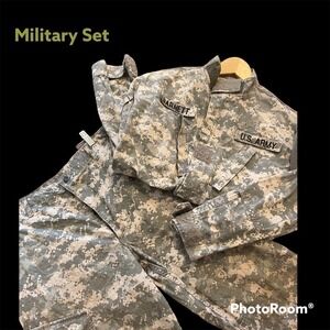 Military Men's Set Jacket/Pants Camouflage Sz L/M